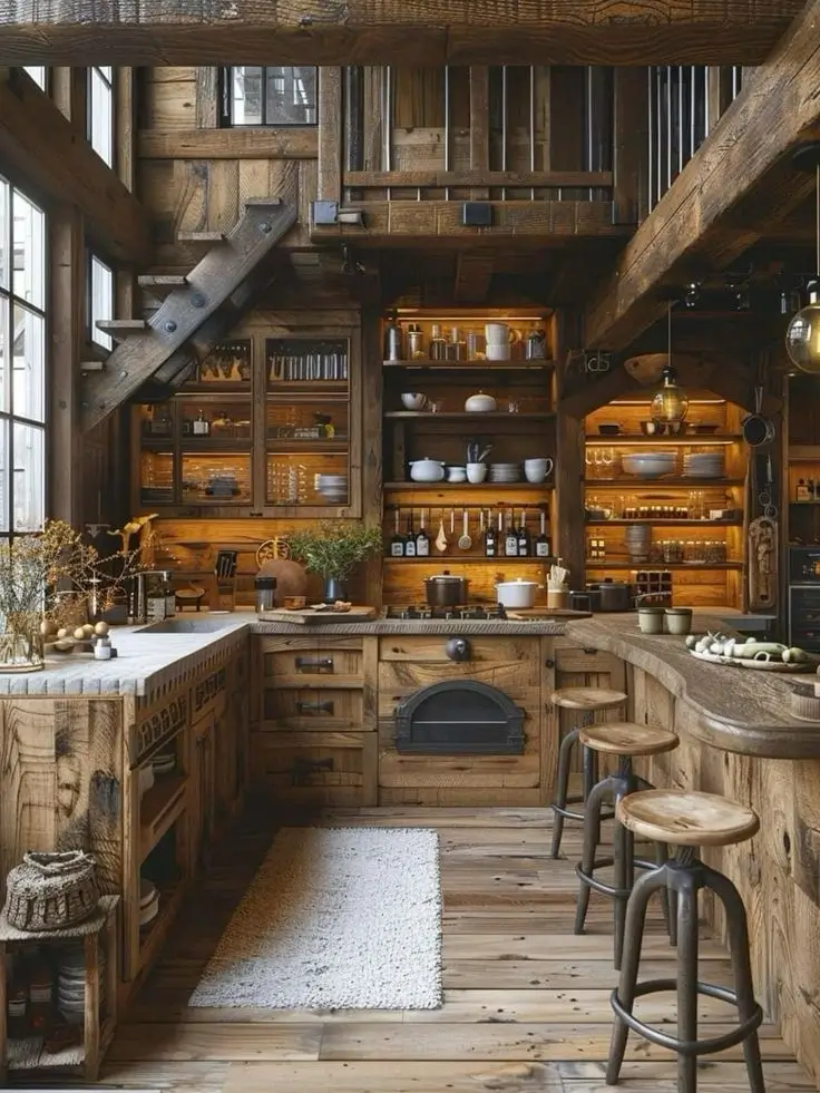 The Timberline Gathering Spot - Inspiring Bar Log Cabin Ideas 
