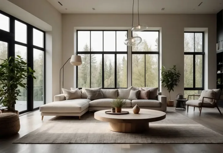 A spacious living room with clean lines, neutral colors, and sleek furniture. A large window lets in natural light, highlighting the minimalist decor

2024 Interior Design Trends You Can Actually Afford: Fashionable yet Low-cost