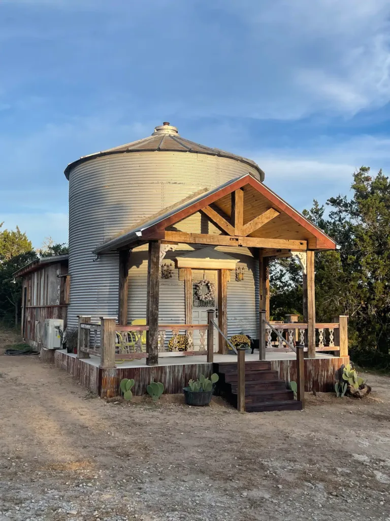 Ava Haus Silo - Fredericksburg, Texas - Grain Silo Rental