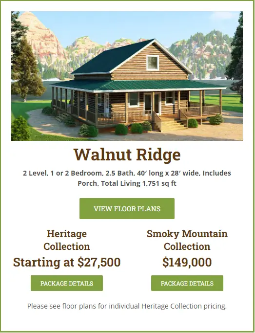 Walnut Ridge Floor Plans