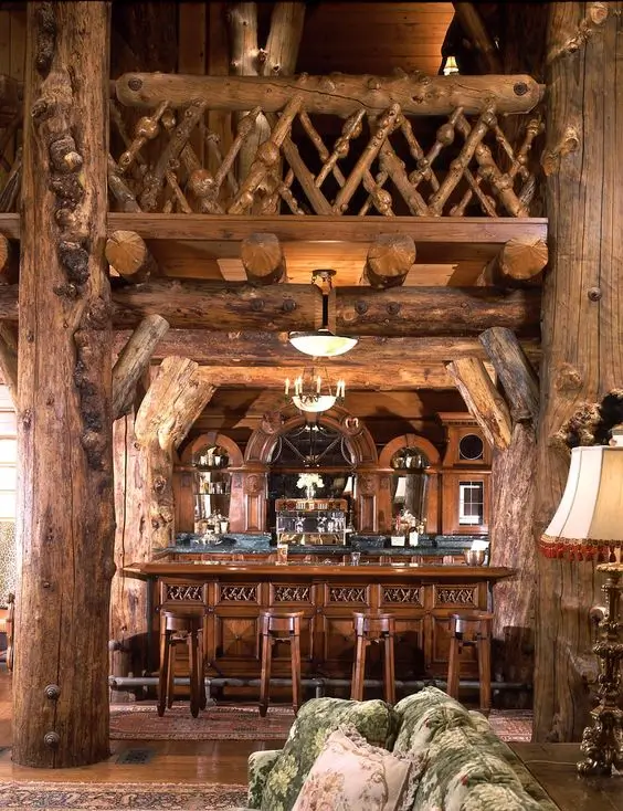 The Beam & Bottle - Inspiring Bar Log Cabin Ideas 