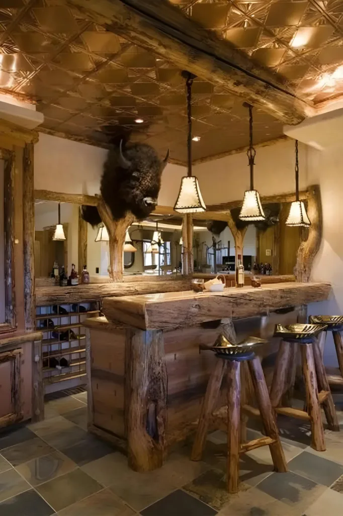 5. Whispering Pines Bar & Grill - Inspiring Bar Log Cabin Ideas 