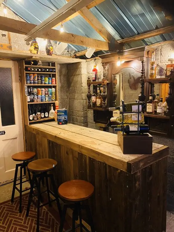 The Timbered Taproom - Inspiring Bar Log Cabin Ideas 