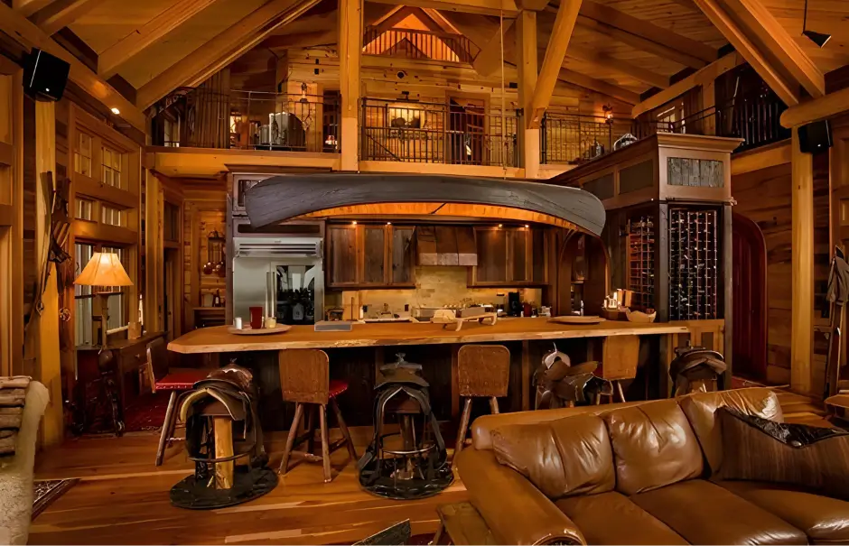 The Lodge - Inspiring Bar Log Cabin Ideas 
