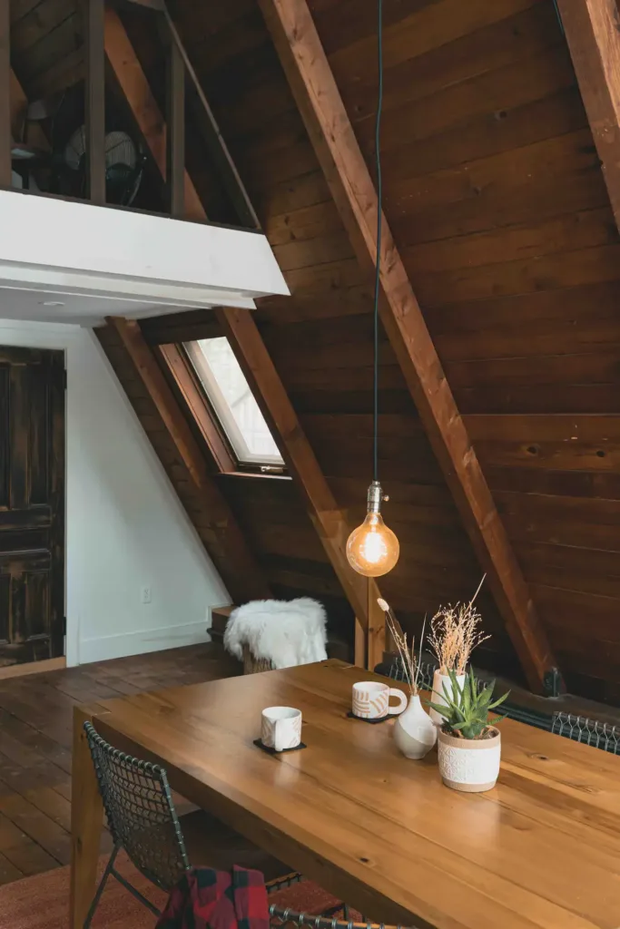 Romantic Black A-Frame House in Catskil