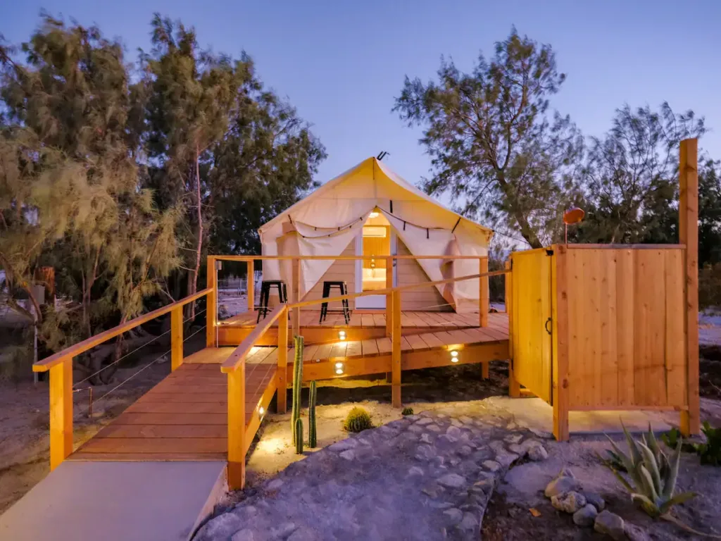 Camp Luxe Tent 2: Glamping in Desert Comfort (brand new cabin rentals in Joshua Tree)