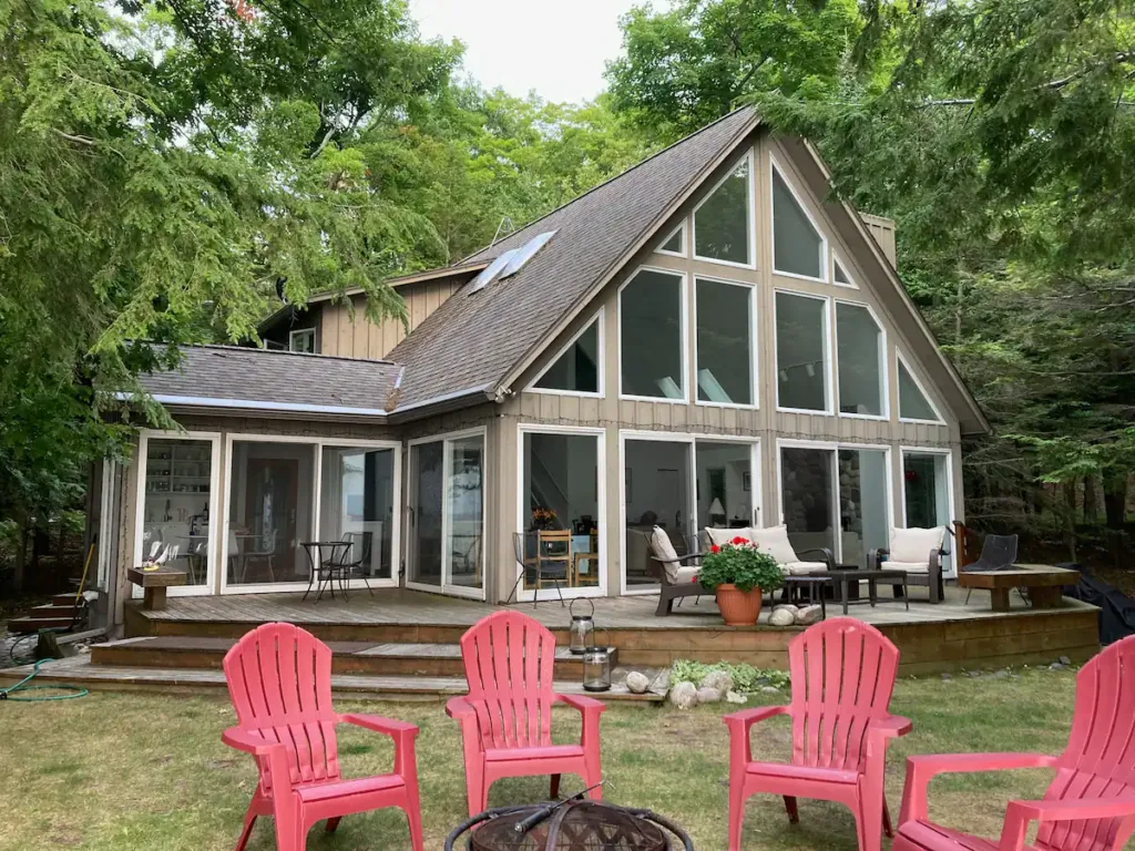 A-frame cabins on Mackinac Island