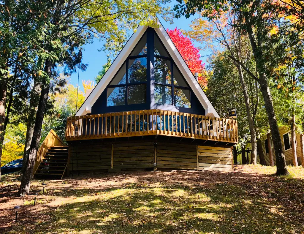 A-frame cabins on Mackinac Island