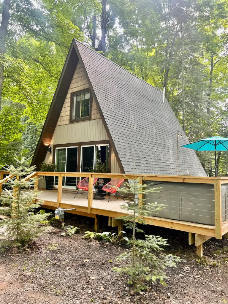 A-frame cabins on Mackinac Island