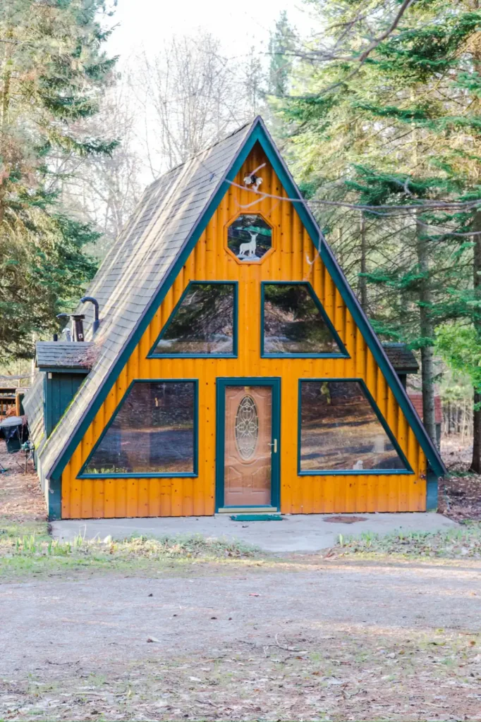 A-frame cabins on Mackinac Island