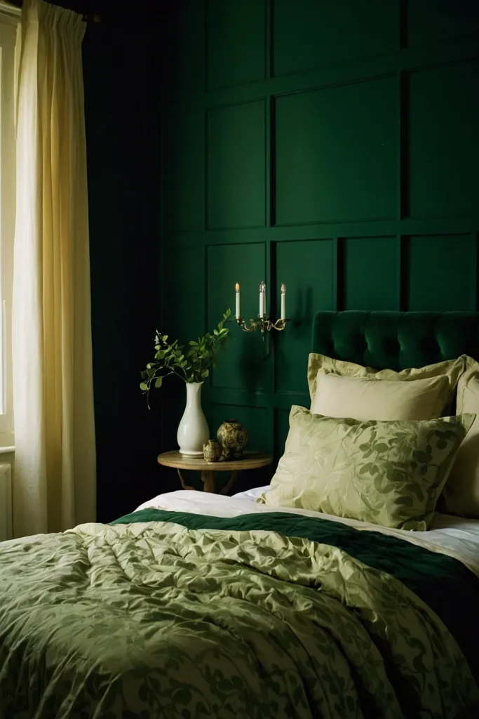 Dark Green Bedroom Ideas to Create a Cozy Retreat 10