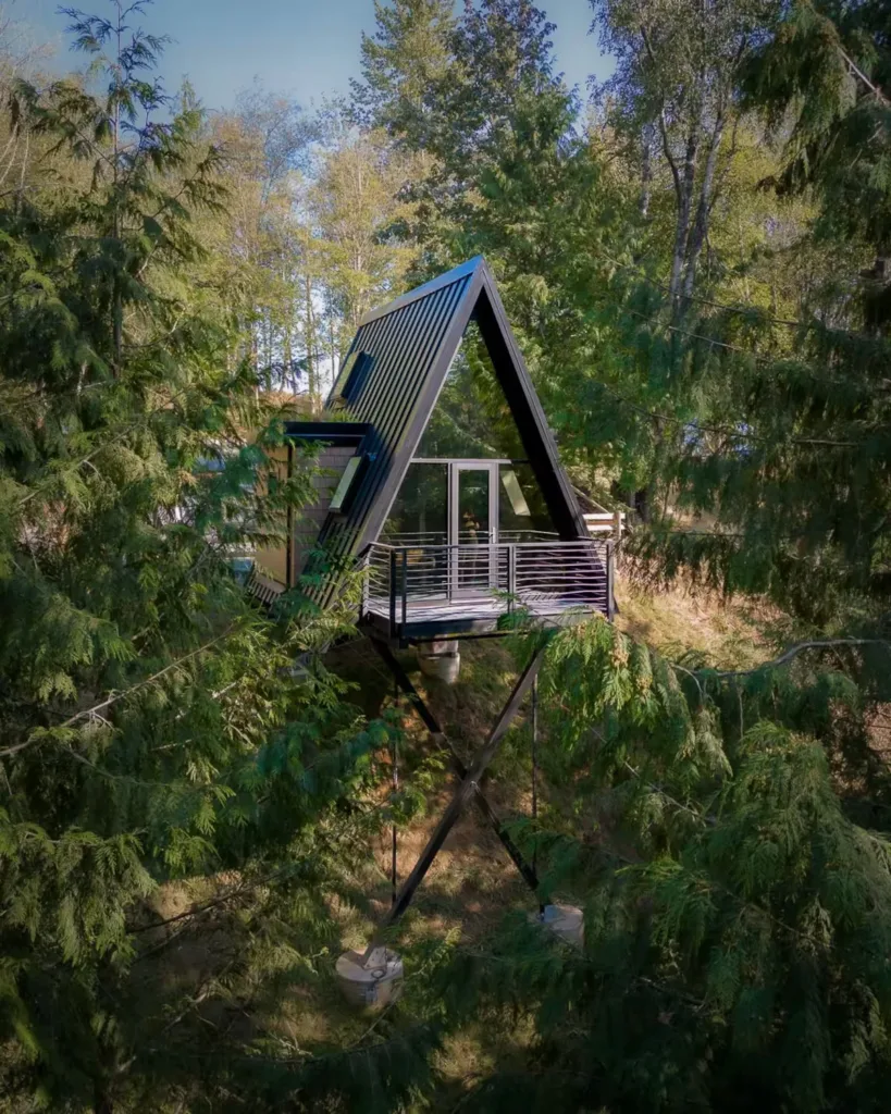 11. Private Modern A-frame Treehouse 1 of 76 A-frame House Exteriors Ideas to Inspire You