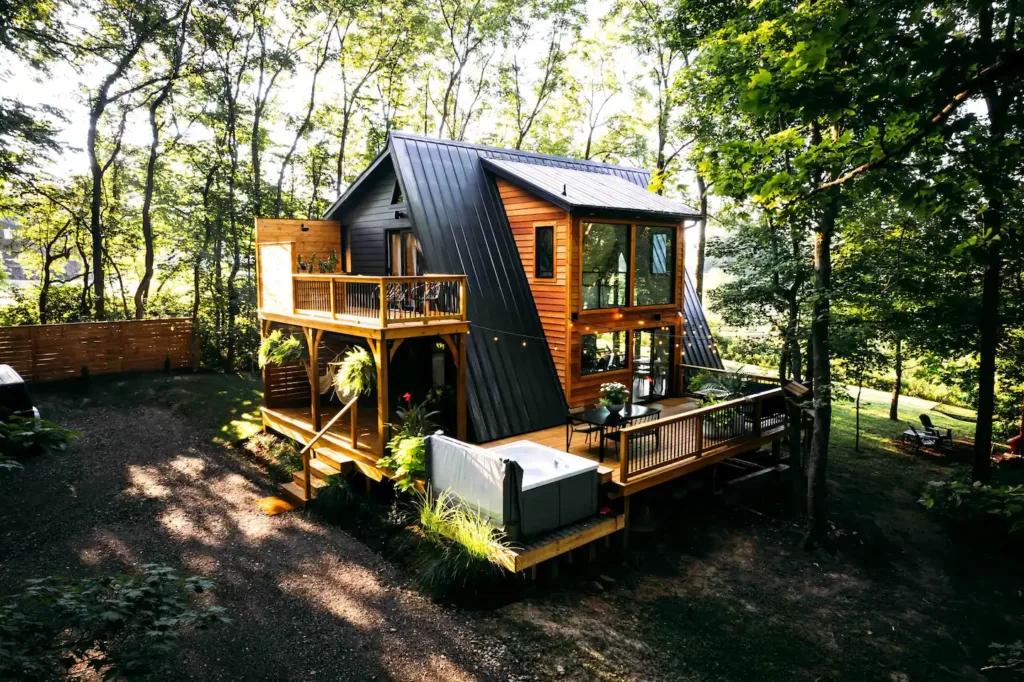 Black Gables A-frame 1 of 76 A-frame House Exteriors Ideas to Inspire You