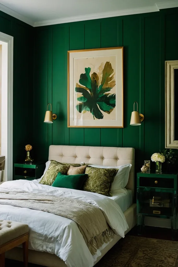 Dark Green Bedroom Ideas to Create a Cozy Retreat 16