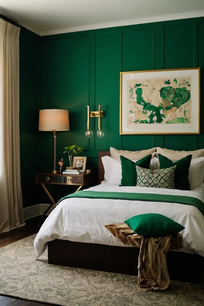 Dark Green Bedroom Ideas to Create a Cozy Retreat 18