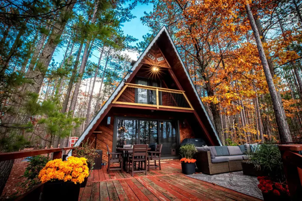 Romantic LakeFront A-frame 1 of 76 A-frame House Exteriors Ideas to Inspire You