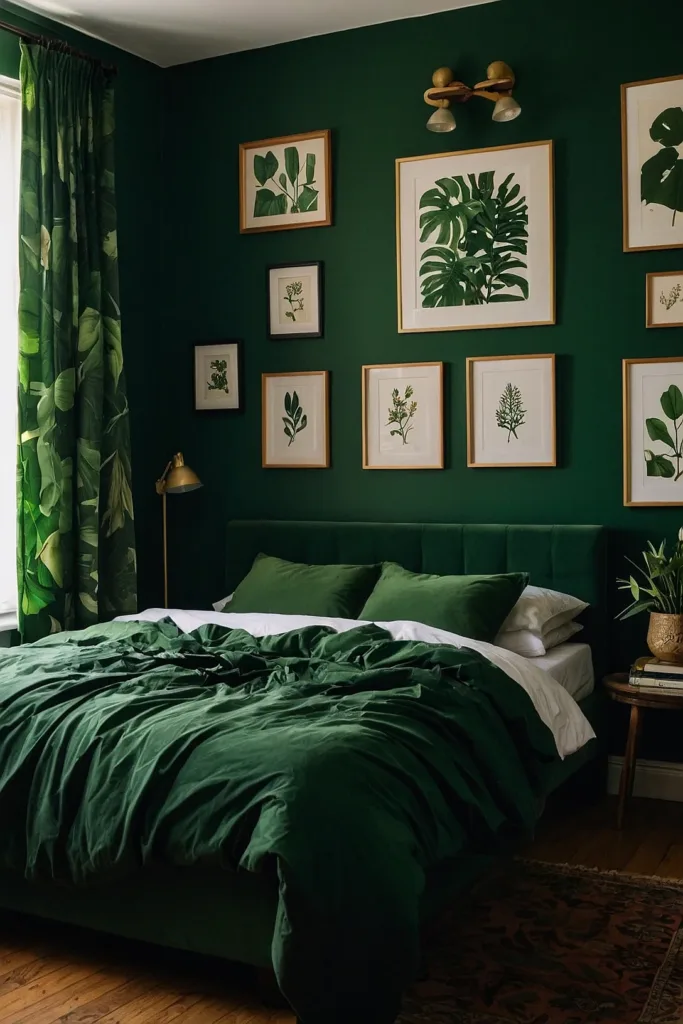 Dark Green Bedroom Ideas to Create a Cozy Retreat 2