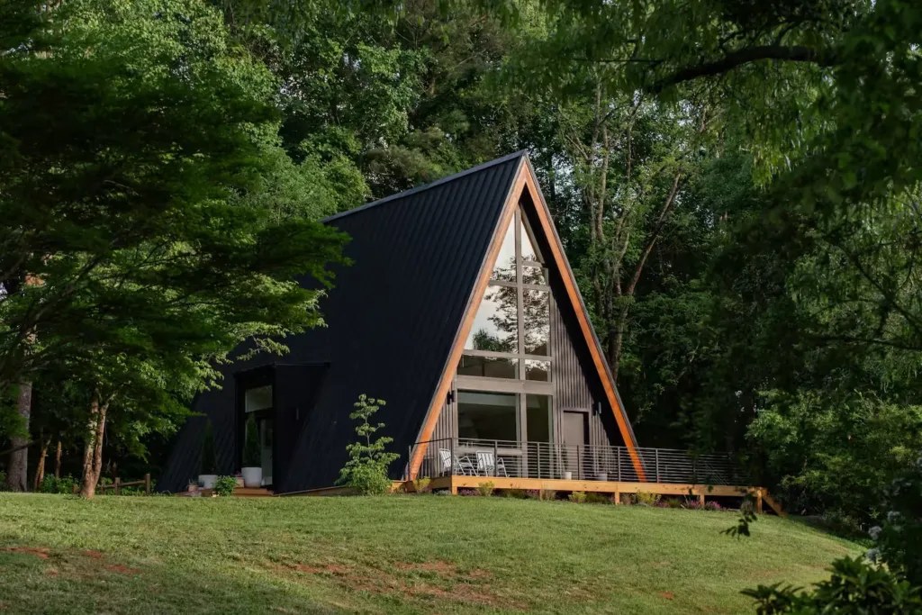 Modern Luxury A-Frame 1 of 76 A-frame House Exteriors Ideas to Inspire You