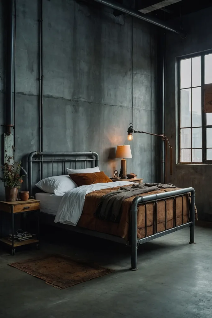 Inspiring Industrial Bedroom Design Ideas 20