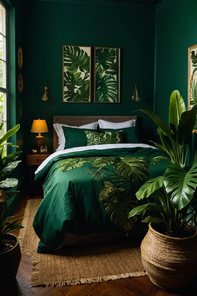 Dark Green Bedroom Ideas to Create a Cozy Retreat 23