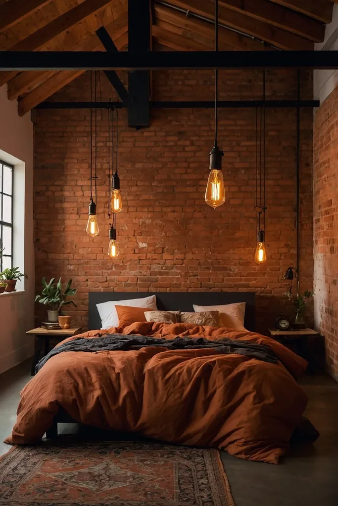 Inspiring Industrial Bedroom Design Ideas 24