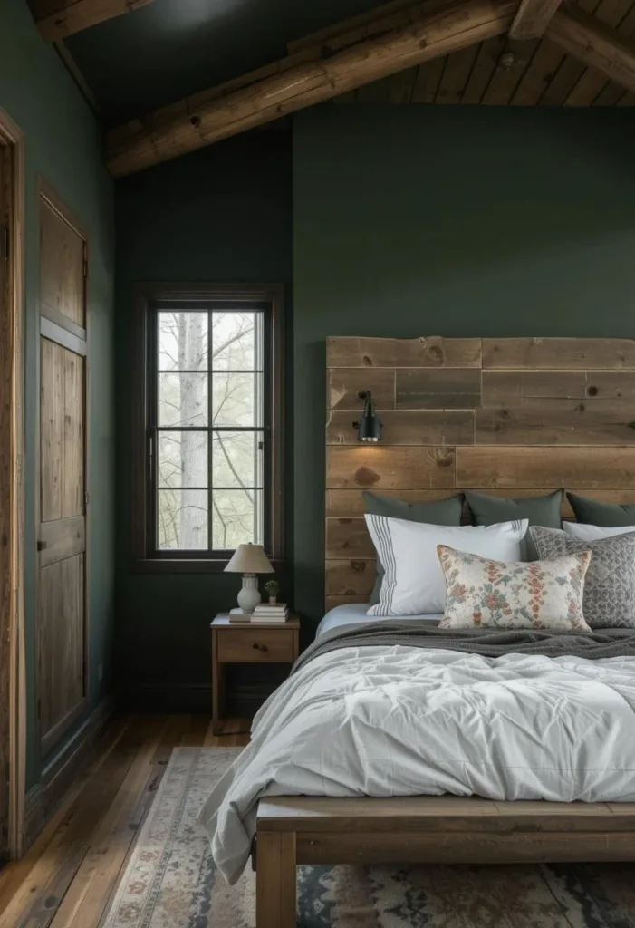 Dark Green Bedroom Ideas to Create a Cozy Retreat 28