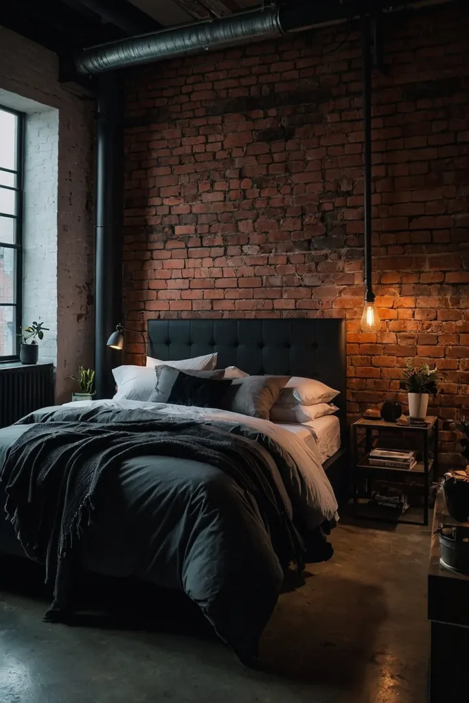 Inspiring Industrial Bedroom Design Ideas 29