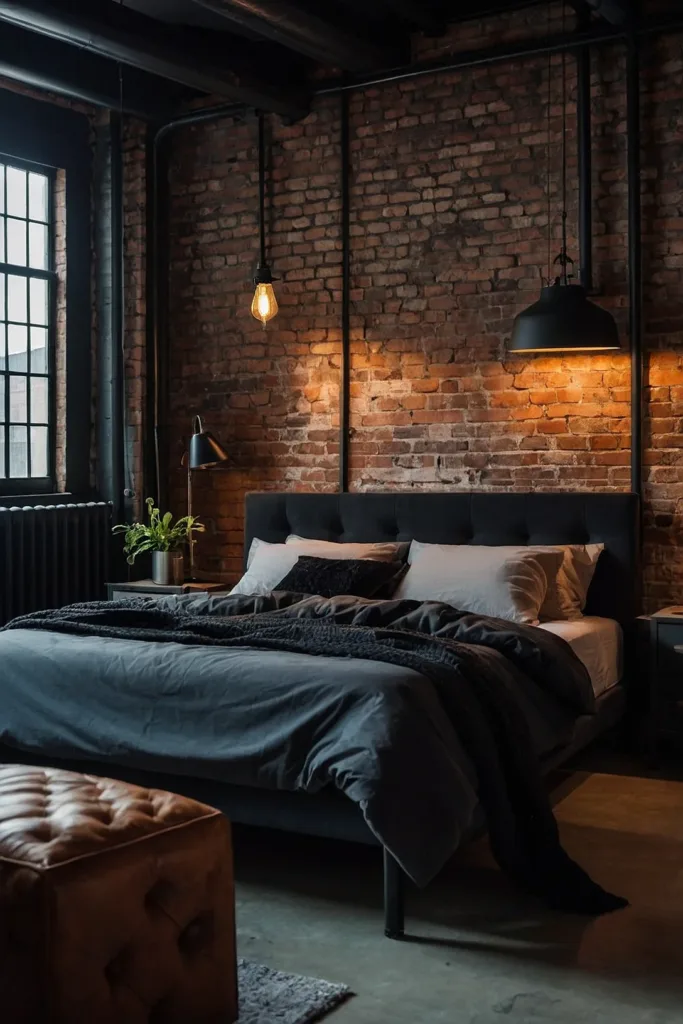 Inspiring Industrial Bedroom Design Ideas 30