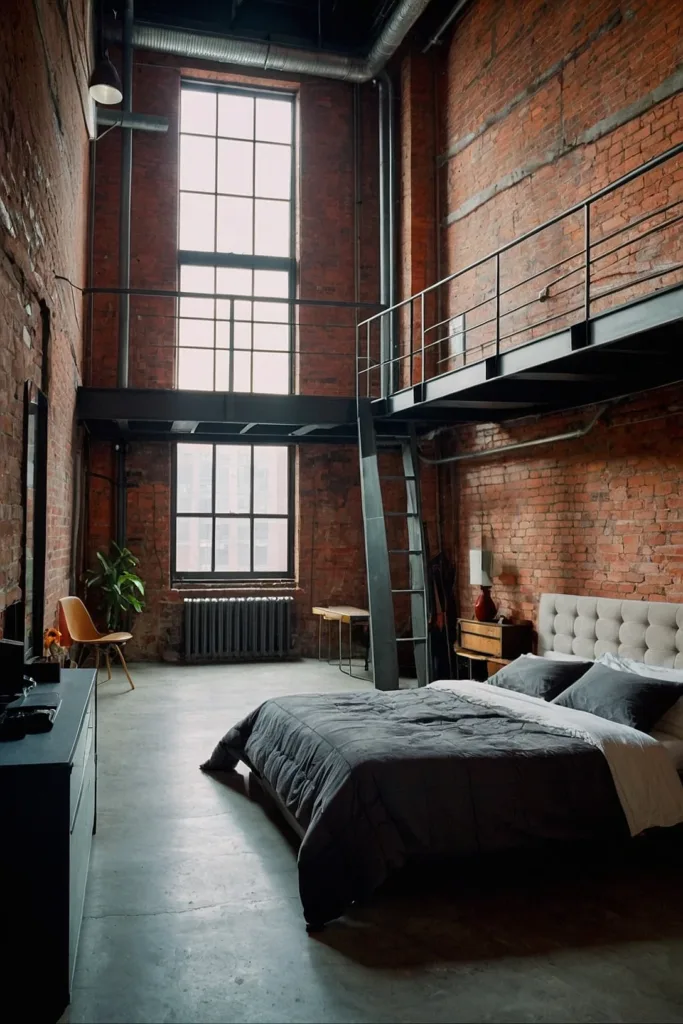 Inspiring Industrial Bedroom Design Ideas 34