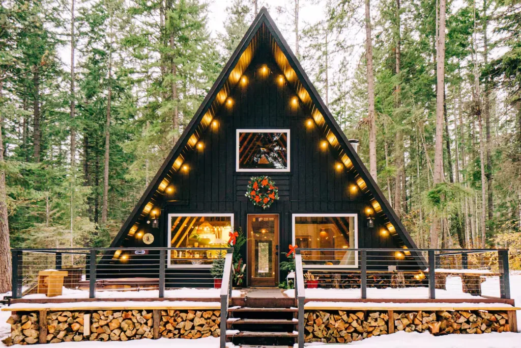 Luxe A-Frame 1 of 76 A-frame House Exteriors Ideas to Inspire You