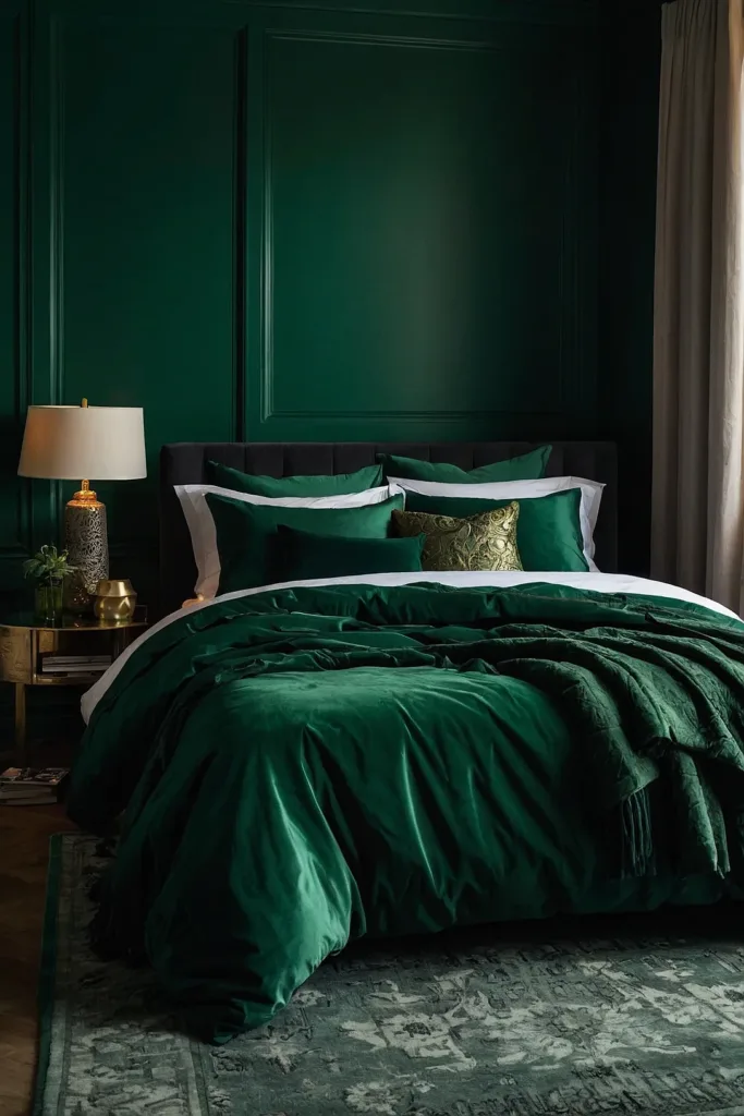 Dark Green Bedroom Ideas to Create a Cozy Retreat 9