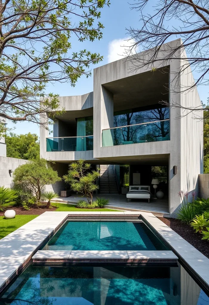 Stunning Brutalist Concrete House Designs 16