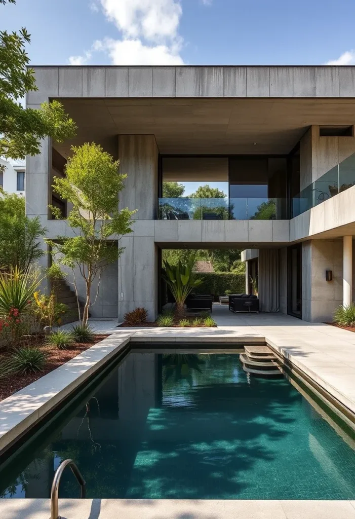 Stunning Brutalist Concrete House Designs 19