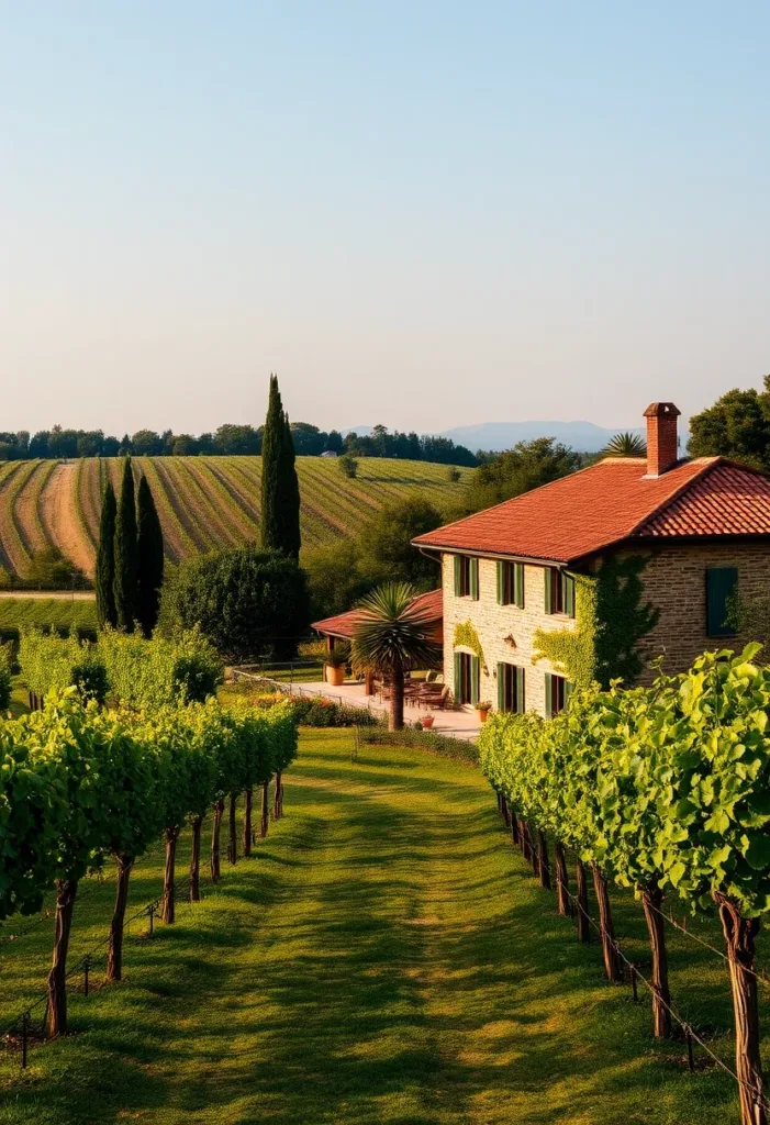 House in a Tuscan vineyard.