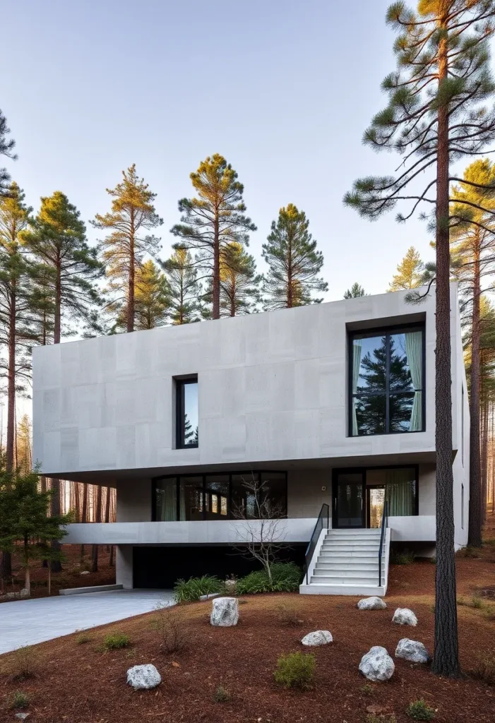 Stunning Brutalist Concrete House Designs 21