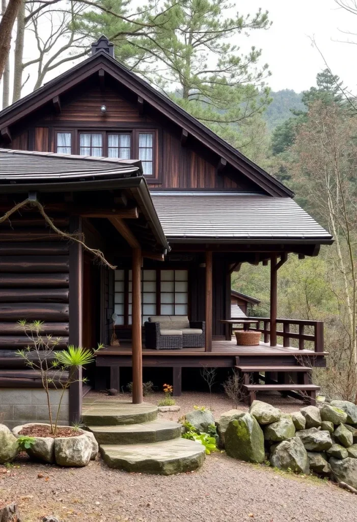 Japandi-style house with steps of varying elevation