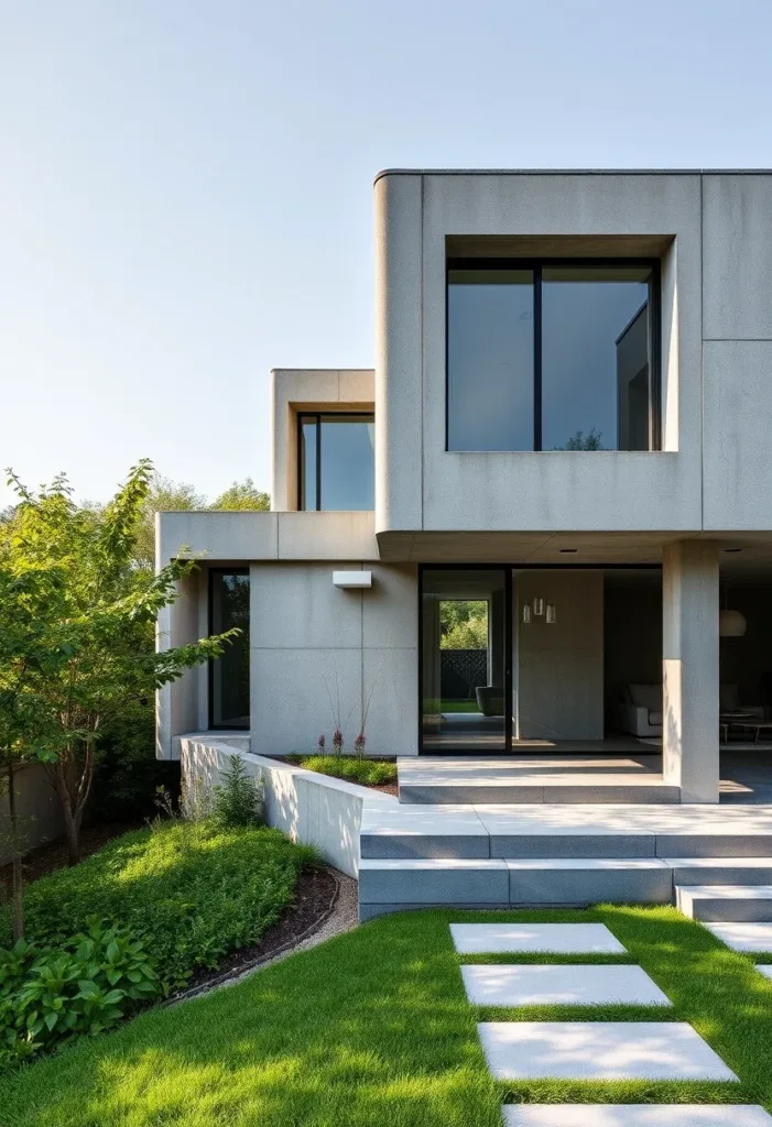 Stunning Brutalist Concrete House Designs 29