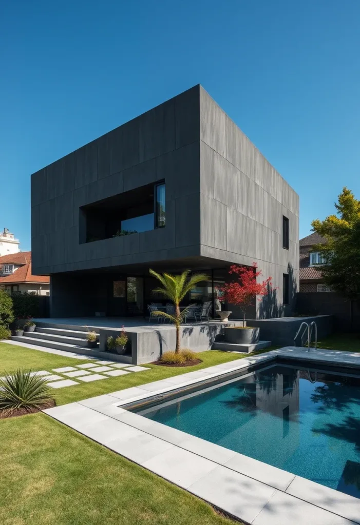 Stunning Brutalist Concrete House Designs 34