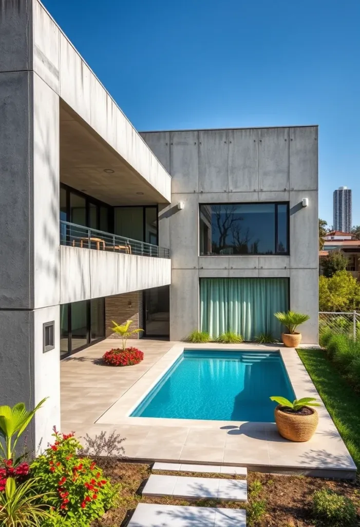 Stunning Brutalist Concrete House Designs 38