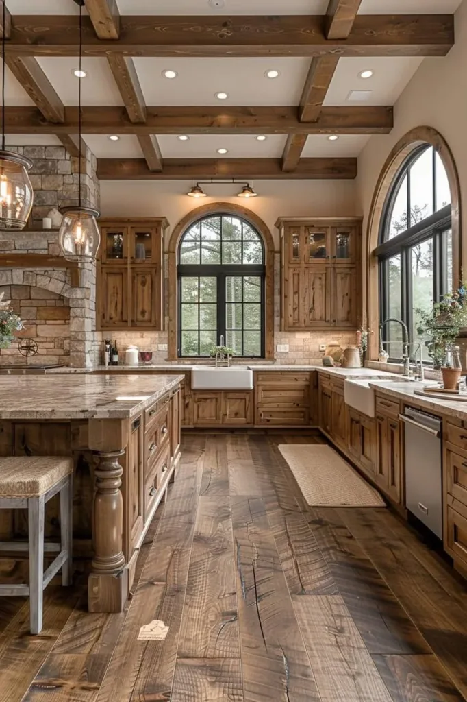 Rustic kitchen with modern elements