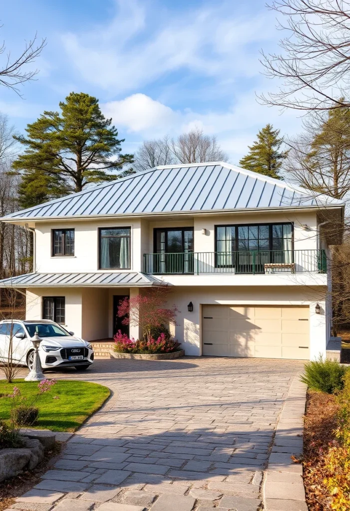 Contemporary Home, Neutral Palette, Modern Facade, Subtle Landscaping