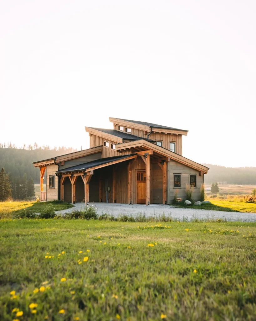 Dreamy rustic cabin with exposed beams and a large porch - Dreamy Cabin Getaways